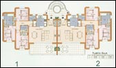 Plan of the Ground floor villas 1 & 2