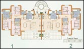 Plan of the Ground floor villas 1 & 2